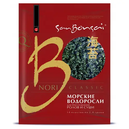 Морские водоросли Нори "SANBONSAI" д/роллов и суши вес 28г