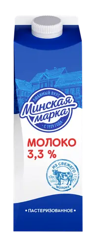 Молоко паст Минская марка жир. 3.3% пюр/п 1л