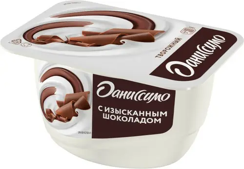 Продукт творожный "Даниссимо Браво" жир. 6,7% с шоколадом вес 130г DANON