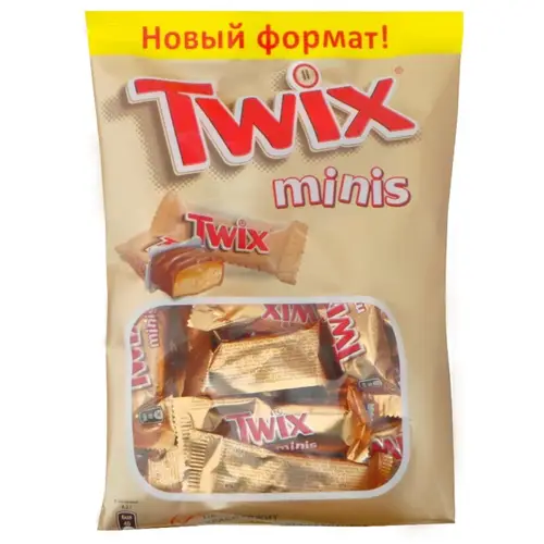 Печенье песочное TWIX minis мультипак вес 184г Марс РОССИЯ