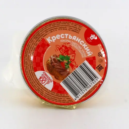 Консервы паштетные "Крестьянский" Белая Хатка мясные стер. 100 гр. Слонимский МК