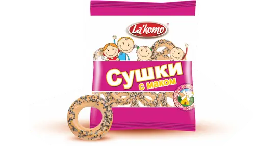 Сушки с маком La`komo 200г Беларусь