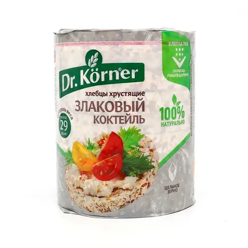 Хлебцы хрустящие "Dr.Korner" Злаковый коктейль 90 гр