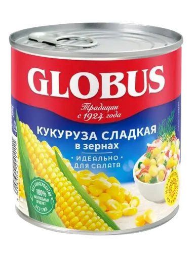 Кукуруза сладкая в зернах Globus ж/б 340г