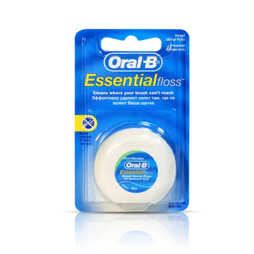 Нить зубная Oral-B Essentialfloss вощеная (мятный вкус) вес 1 шт