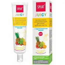 SPLAT Juicy Детская укрепляющая зубная паста ТУТТИ-ФРУТТИ, 35 мл. зубная паста с гидроксиапатит серии Juicy «ТУТТИ-ФРУТТИ » Сплат 35 мл