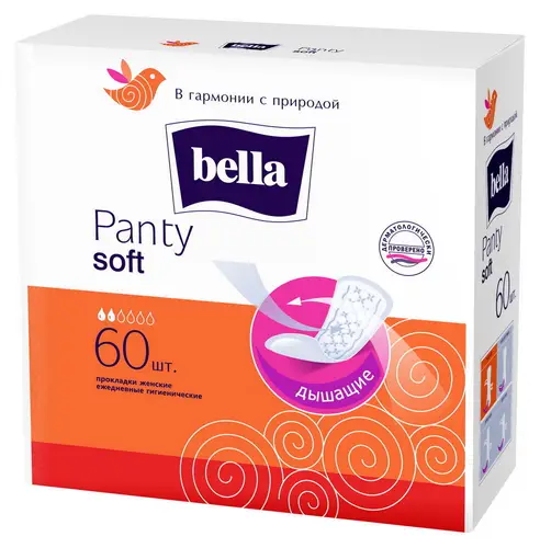 Прокладки жен.гигиен. BELLA Panty Soft 60шт.