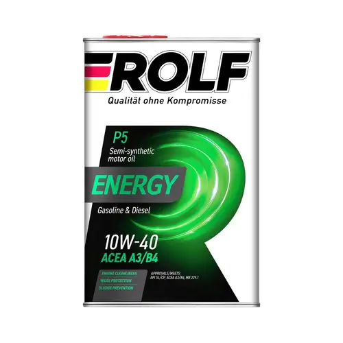 Масло моторное полусинтетич ROLF Energy SAE 10W-40 API SL/CF 4л