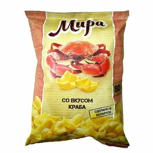 Снеки Картофельные Мира Вкус Краба 80г