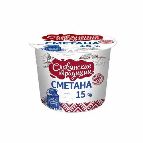 Сметана Славянские Традиции 15% 380 г