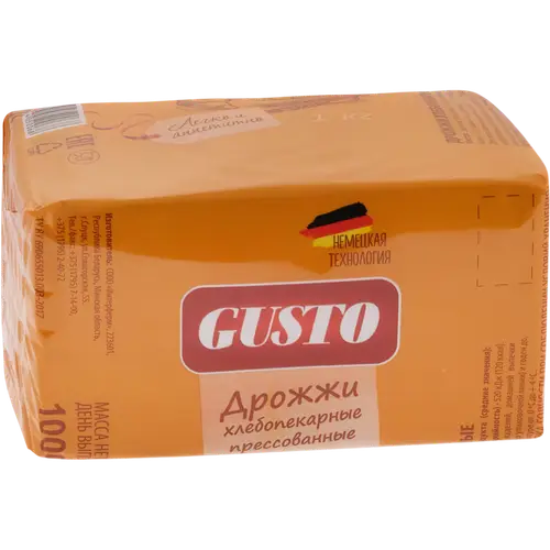 Дрожжи «Gusto» хлебопекарные, 1000 г