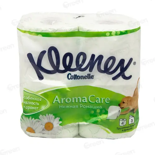 Бумага туалетная Kleenex Cottonnelle Aroma 3-х слойная Нежная ромашка 1*4 рул