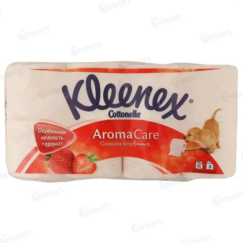 Бумага туалетная Kleenex Cottonnelle Aroma Care Сочная клубника 3-х сл