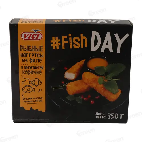 Наггетсы из филе минтая в золтистой корочке VICI обжарен зам Fish Day