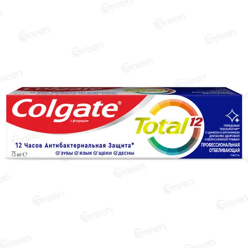 Зубная паста Colgate Total 12 Professional Whitening Профессиональная отбеливающая 