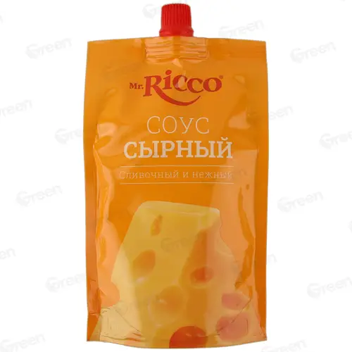 Соус на осн. раст. масел Сырный Mr. Ricco 210г, дой-пак