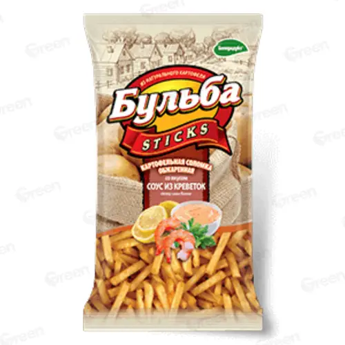 Соломка Бульба sticks со вкусом соуса из креветок, из цельн. карт. обжарен. 