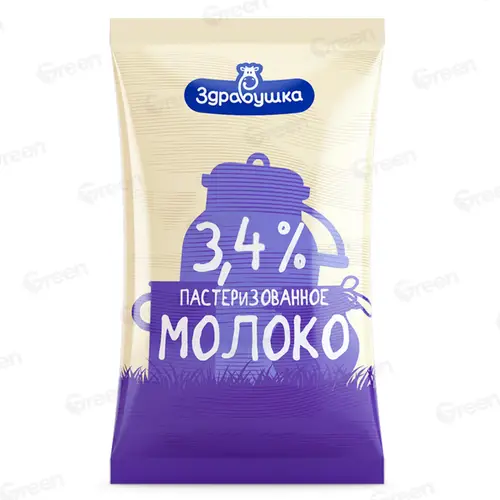 Молоко Здравушка 3,4% 