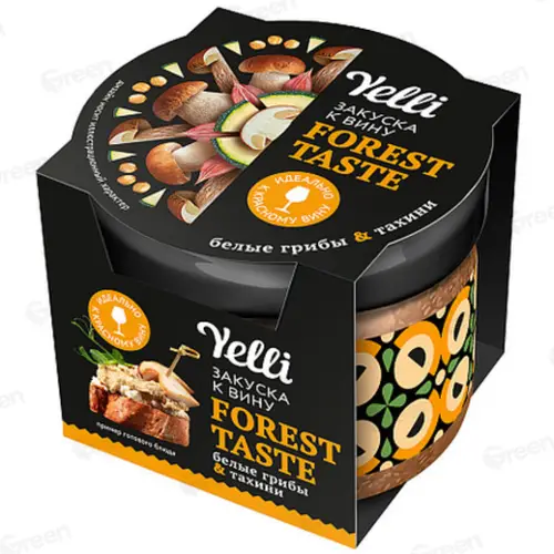 Закуска к вину Yelli Yelli топпинг для брускет FOREST TASTE/ Лесной вкус 100 г ст уп