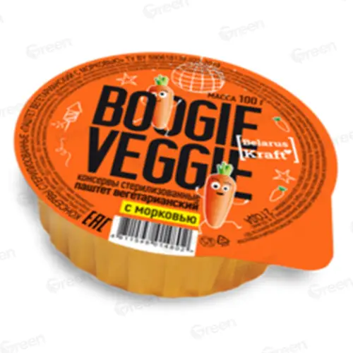 Консервы стерилиз Паштет вегетарианский с морковью BOOGIE VEGGIE ламистер