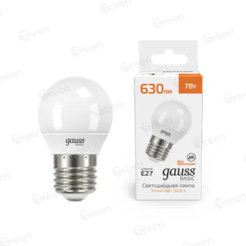 Лампа светодиодная LED-M Gauss Basic G45 7W 