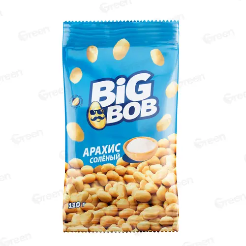 Арахис отборный жареный соленый BIG BOB 110 г н/п