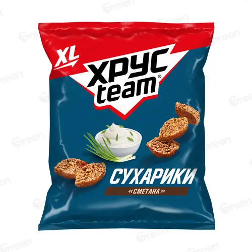 Сухарики хрустящие ХрусTeam со вк Сметаны 100 г уп