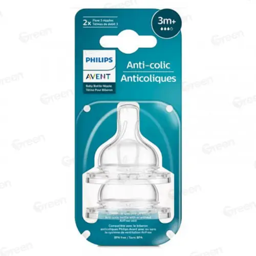 Соска Anti-colic, 3 мес.+, 2 шт., поток 3/4 Philips AVENT - 82843 