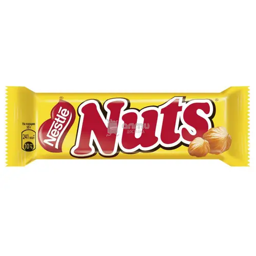 Батончик шоколадный Nuts, 50г