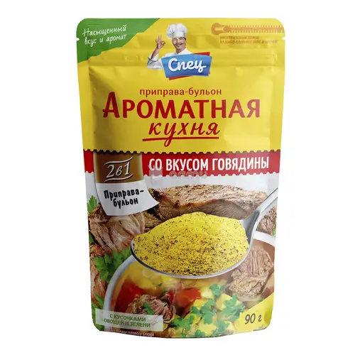 Приправа-бульон Спец Ароматная кухня со вкусом говядины, 90г