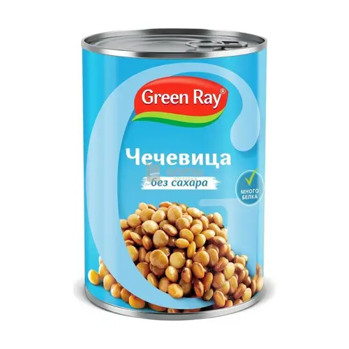 Чечевица консервированная Green Ray, 425мл