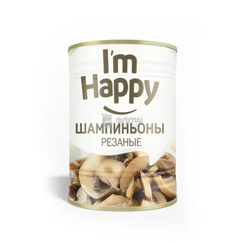 Шампиньоны с вешенками консервированные резаные I'm happy, 425мл