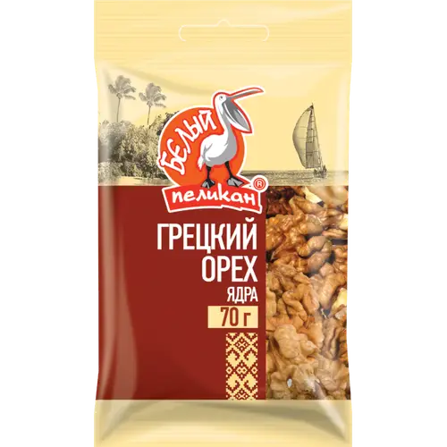 Грецкий орех «Белый пеликан» ядра, 70 г