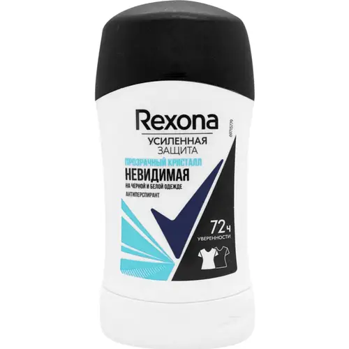 Антиперспирант-карандаш «Rexona» прозрачный кристалл, 40 мл