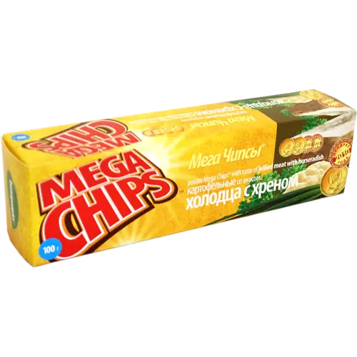 Чипсы картофельные «Mega Chips» со вкусом холодеца с хреном, 100 г