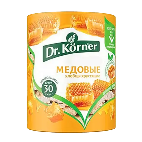 Хлебцы хрустящие «Dr.Korner» Злаковый коктейль, медовый, 100 г