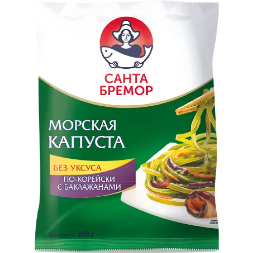 Капуста морская «Санта Бремор» по-корейски с баклажанами, 350 г