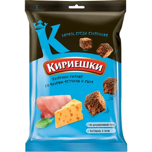 Сухарики «Кириешки» со вкусом ветчины и сыра, 100 г