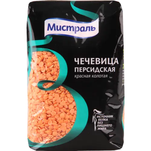 Чечевица «Мистраль» красная колотая, 450 г