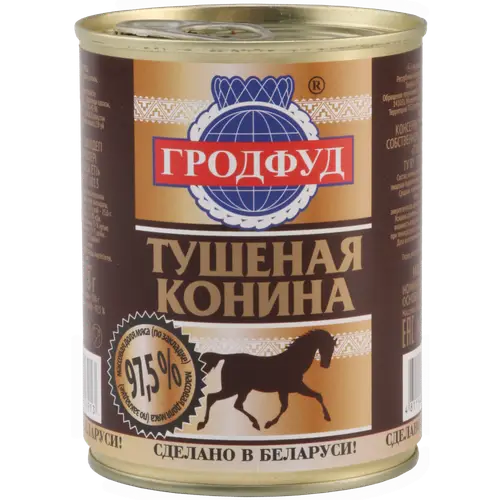 Консервы мясные «Квинфуд» Тушеная конина, 338 г