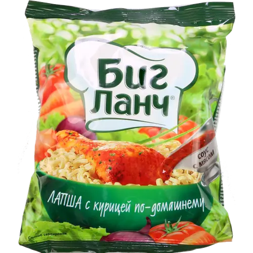 Лапша «Биг Ланч» с тушеной курицей и луком,БП 75 г