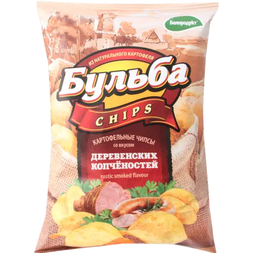 Чипсы картофельные «Бульба Chips» со вкусом деревенских копчёностей 75 г