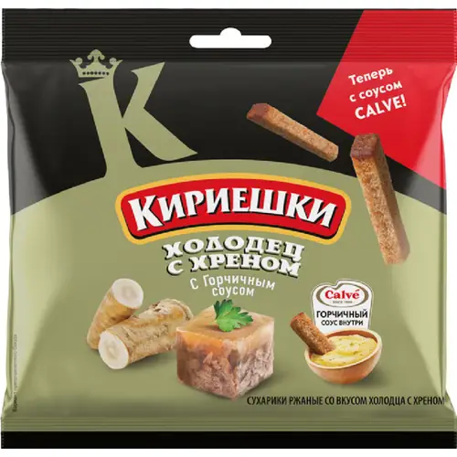 Сухарики «Кириешки» холодец с хреном, 85 г