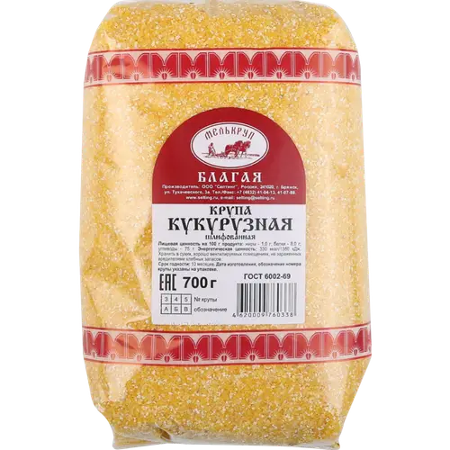 Крупа кукурузная «Мелькруп» шлифованная, 700 г