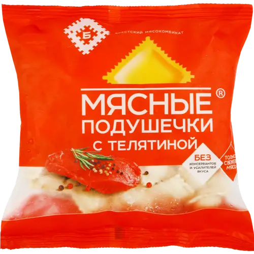 Пельмени «Мясные Подушечки» с телятиной, 430 г