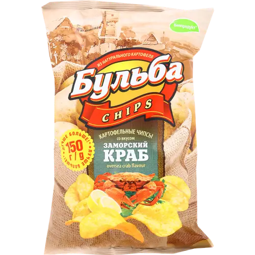 Чипсы картофельные «Бульба Chips» заморский краб, 150 г