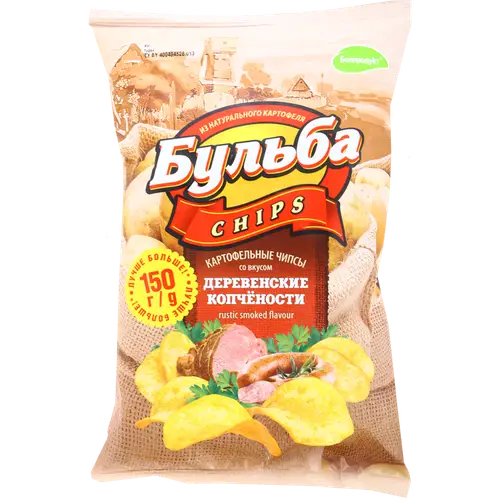 Чипсы картофельные «Бульба Chips» деревенские копчености, 150 г