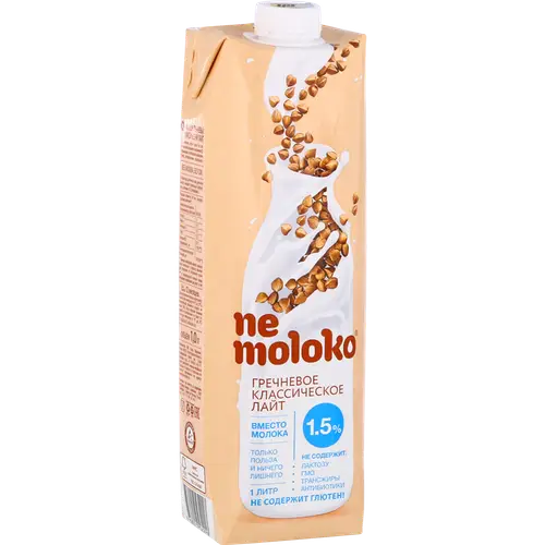 Напиток гречневый «Ne moloko» классический лайт, 1.5%, 1 л