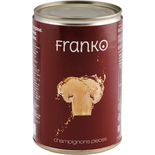 Шампиньоны консервированные «Franko» резаные, 400 г