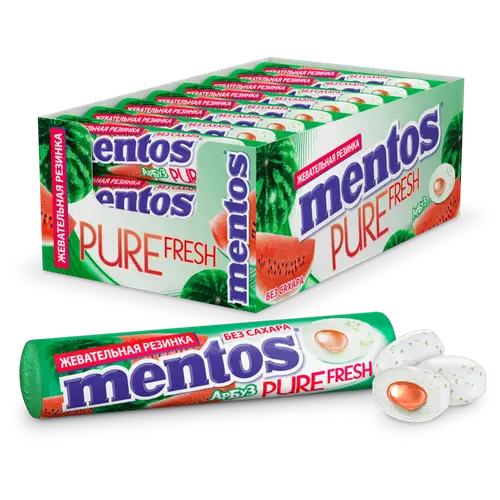 Жевательная резинка «Mentos» со вкусом арбуза, 15.5 г